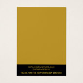 ヴィンテージブラック金ゴールドネックレスジュエリーディスプレイカード (裏面)