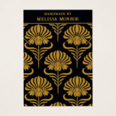 ヴィンテージブラック金ゴールドネックレスジュエリーディスプレイカード (正面)