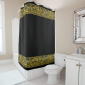 ヴィンテージブラック金ゴールドマカスタムットパーソナライズされた シャワーカーテン (インサイチュ)