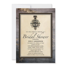 ヴィンテージブラック金ゴールドマーブルシャンデリアブライダルシャワー