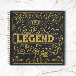 ヴィンテージブラック金ゴールドレジェンドリタイアメントゲストブック ノートブック