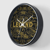 ヴィンテージブラック金ゴールド凡例退職 壁時計 (傾斜)