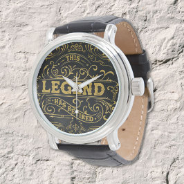 ヴィンテージブラック金ゴールド凡例退職 腕時計