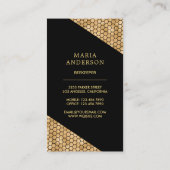 ヴィンテージブラック金ゴールド王室のクイーンビーキーパー 名刺 (裏面)