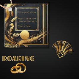 ヴィンテージブラック金ゴールド結婚1920s フェイバータグ