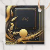 ヴィンテージブラック金ゴールド結婚1920s フェイバータグ (裏面)