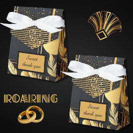 ヴィンテージブラック金ゴールド結婚1920s フェイバーボックス