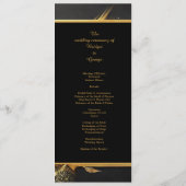 ヴィンテージブラック金ゴールド結婚1920s プログラム (裏面)