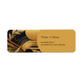 ヴィンテージブラック金ゴールド結婚1920s ラベル (正面)