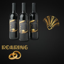 ヴィンテージブラック金ゴールド結婚1920s