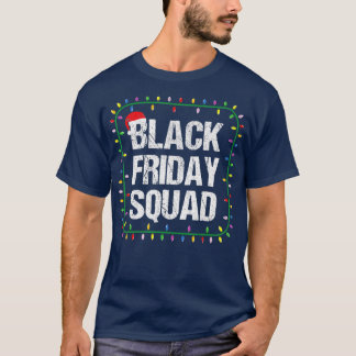 ヴィンテージブラック金曜分隊クリスマスライト Tシャツ