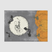 ヴィンテージブラック&オレンジハロウィーンティッシュペーパー 薄葉紙 (正面)