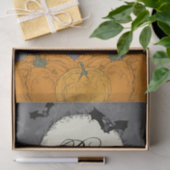 ヴィンテージブラック&オレンジハロウィーンティッシュペーパー 薄葉紙 (ギフト)