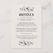 ヴィンテージブラック&クリームレトロ結婚ズホテルカード エンクロージャーカード (正面)