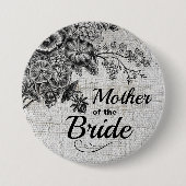 ヴィンテージブラック/グレー花嫁の母 缶バッジ (正面)
