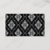 ヴィンテージブラック&シルバーアールデコ結婚のウェブサイト エンクロージャーカード (裏面)