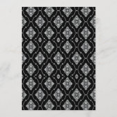 ヴィンテージブラック&シルバーアールデコ結婚ズ・ディナー メニュー (裏面)