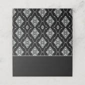 ヴィンテージブラック&シルバーアールデコ結婚ズ プレイスカード (外部開封)