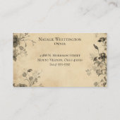 ヴィンテージブラック&タンフローラ 名刺 (裏面)