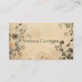 ヴィンテージブラック&タンフローラ 名刺 (正面)