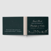ヴィンテージブラック&タン図書室結婚のゲストブック ゲストブック (全面)