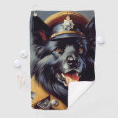 ヴィンテージブラック・ドイツ絵画羊飼い ゴルフタオル (インサイチュ)