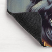 ヴィンテージブラック・ドイツ絵画羊飼い マウスパッド (コーナー)