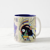 ヴィンテージブラック&バイオレット – カンディンスキー抽象芸術アート ツートーンマグカップ (正面右)