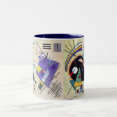 ヴィンテージブラック&バイオレット – カンディンスキー抽象芸術アート ツートーンマグカップ (中央)