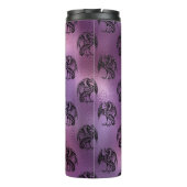 ヴィンテージブラック&パープルグリッタードラゴンパターン タンブラー (裏面)