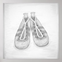 ヴィンテージブラック&ホワイトのサッカーシューズ