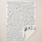 ヴィンテージブラック&ホワイトアリスinワンダーランド シェルパブランケット (正面)