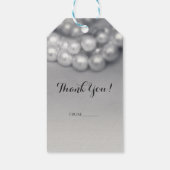 ヴィンテージブラック&ホワイトエレガントパールシック結婚ズ ギフトタグ (裏面)