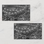 ヴィンテージブラック&ホワイトエレガントパールシック結婚ズ 名刺 (正面/裏面)