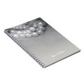 ヴィンテージブラック&ホワイトエレガントパールシック ノートブック (右側)