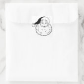 ヴィンテージブラック&ホワイトサンタ スクエアシール (バッグ)