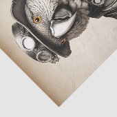 ヴィンテージブラック&ホワイトスチームパンクパロット 薄葉紙 (詳細)