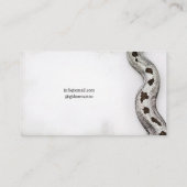 ヴィンテージブラック&ホワイトスネークタトゥーアーティスト 名刺 (裏面)