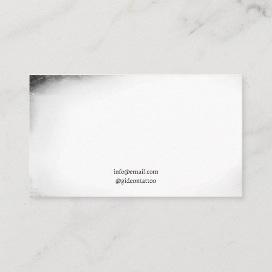 ヴィンテージブラック&ホワイトスネークタトゥーショップ 名刺 (裏面)