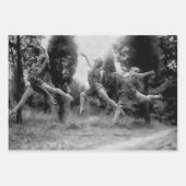 ヴィンテージブラック&ホワイトデコップバレリーナ ラッピングペーパーシート (正面2)