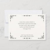 ヴィンテージブラック&ホワイトレース サンキューカード (裏面)