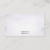 ヴィンテージブラック&ホワイトローズバタフライタトゥーアーティスト 名刺 (裏面)