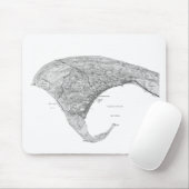 ヴィンテージブラック&ホワイト地方都市 マウスパッド (マウス)