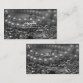 ヴィンテージブラック&ホワイト真珠は友人クライアントを参照 紹介カード (正面/裏面)