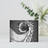 ヴィンテージブラック&ホワイト航海のタコ触手 ポストカード (スタンド正面)