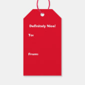 ヴィンテージブラック&ホワイト読ズサンタレッド ギフトタグ (裏面)