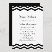 ヴィンテージブラック&ホワイト1920のSweet sixteen招待状 招待状 (正面/裏面)