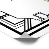 ヴィンテージブラック&ホワイト1930sセータードレス ポスター (角)