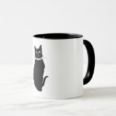 ヴィンテージブラック マグカップ (正面右)