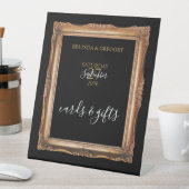 ヴィンテージブラック&金ゴールドウェディングカード&ギフト 台座サイン (インサイチュ)